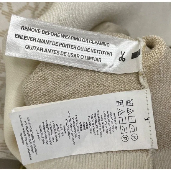 NWT Michael Kors Logo Jacquard Mock Neck Signature Dress - Picture 9 of 11